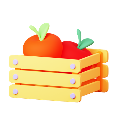 Panier de pommes  3D Icon