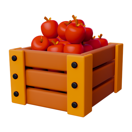 Panier de pommes  3D Icon