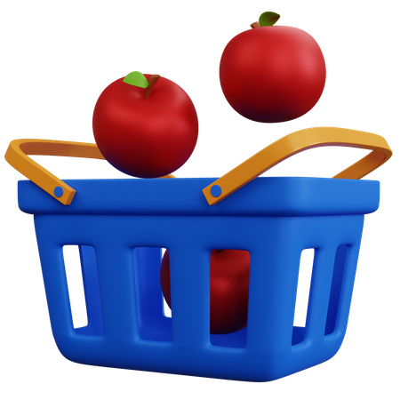 Panier de pommes  3D Icon