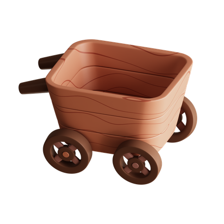 Chariot de récolte  3D Icon
