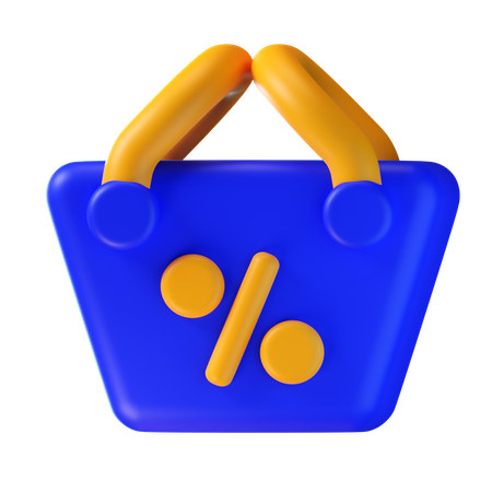 Panier en Soldes  3D Icon