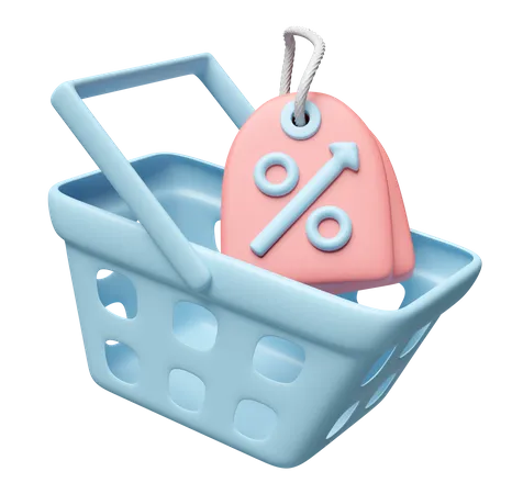 Panier en Soldes  3D Icon