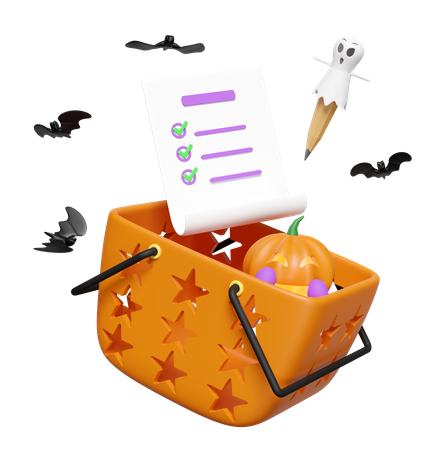 Panier d'Halloween  3D Icon