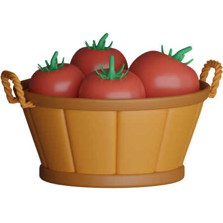 Panier de tomates  3D Icon