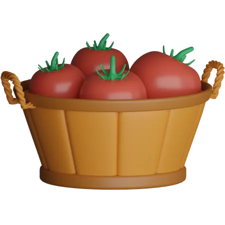 Panier de tomates  3D Icon