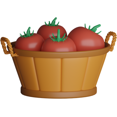 Panier de tomates  3D Icon