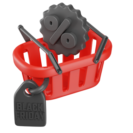 Panier du vendredi noir  3D Icon