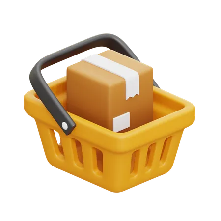 Livraison du panier  3D Icon