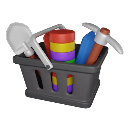 Outils de panier d'achat  3D Icon