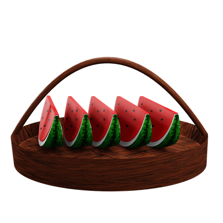 Panier de pastèque  3D Icon