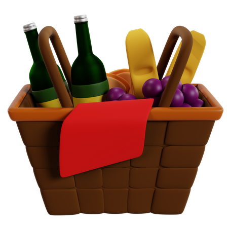 Délices du panier pique-nique  3D Icon