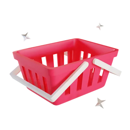 Panier rouge  3D Illustration