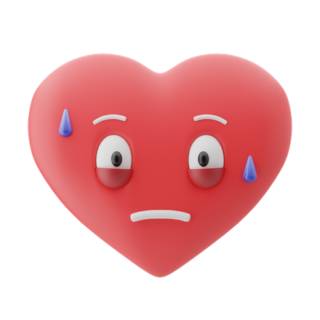 Panik Herz  3D Emoji