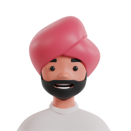 Panjabi Man  3D Icon