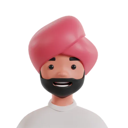 Panjabi Man  3D Icon