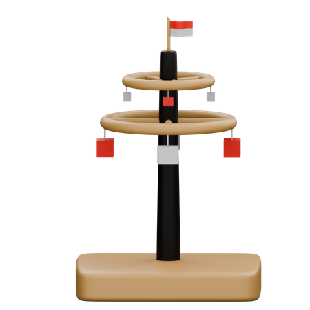 Panjat pinang  3D Icon