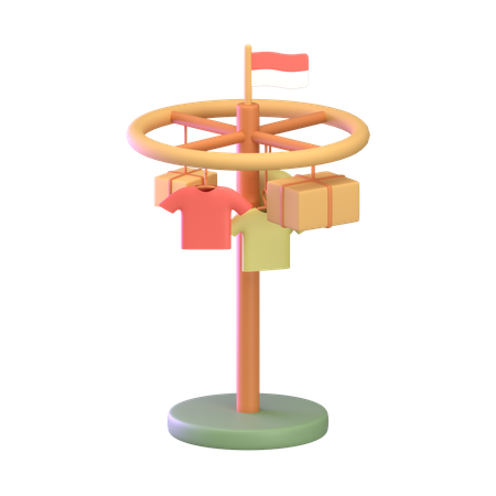 Panjat Pinang  3D Icon