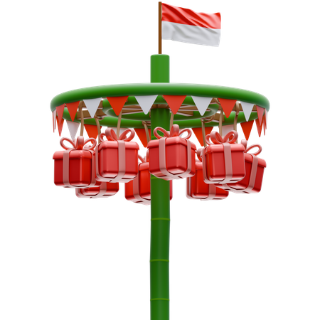 Panjat Pinang  3D Icon