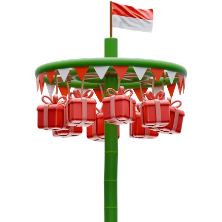 Panjat Pinang  3D Icon