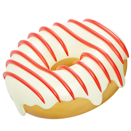 Panna Cotta Donuts  3D Icon