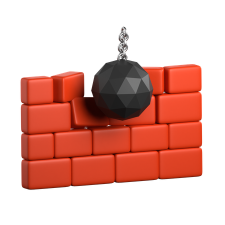 Abattre le mur  3D Icon