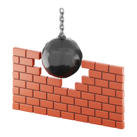 Abattre le mur  3D Icon