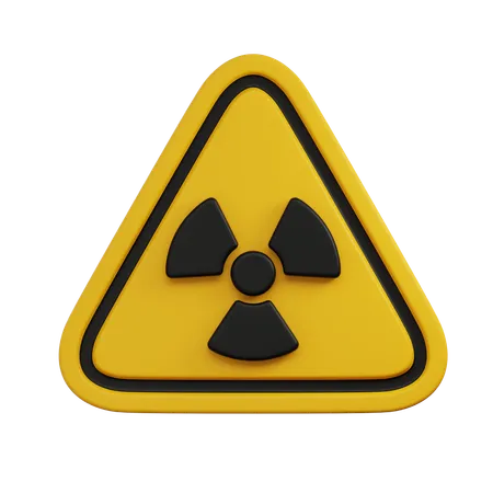 Panneau d'avertissement de radiation  3D Icon