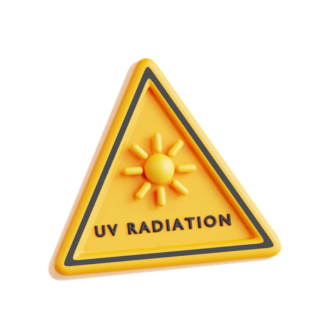 Panneau d'avertissement de dommages causés par les UV  3D Icon
