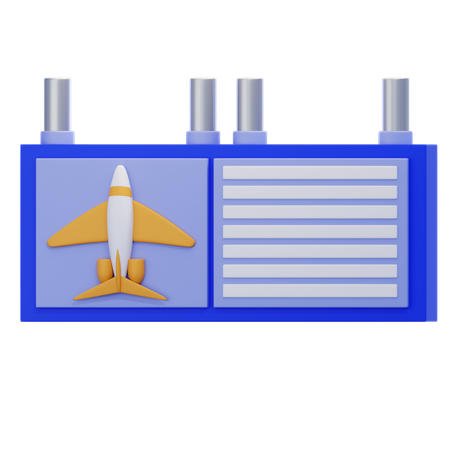 Panneau d'affichage de l'aéroport  3D Icon