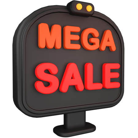 Panneau d'affichage de méga soldes  3D Icon