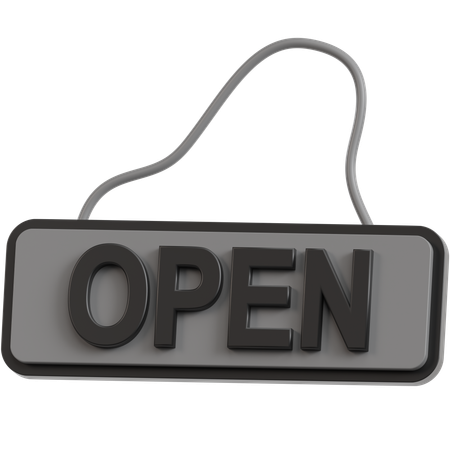 Panneau d'affichage ouvert  Icône 3D