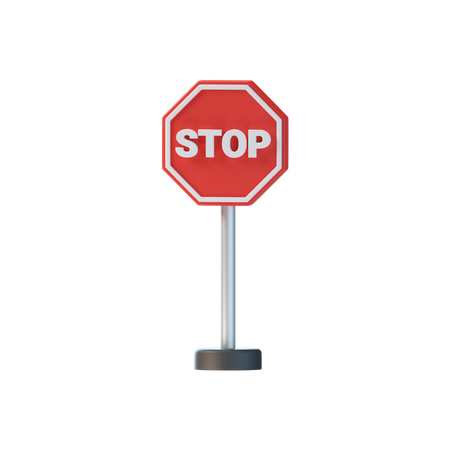 Panneau stop  3D Icon