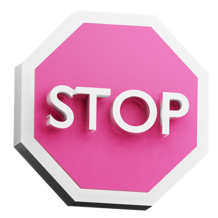 Panneau stop  3D Icon