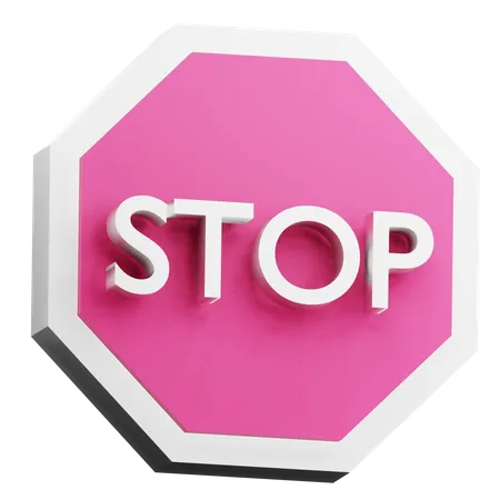 Panneau stop  3D Icon