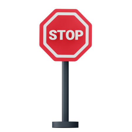 Panneau stop  3D Icon