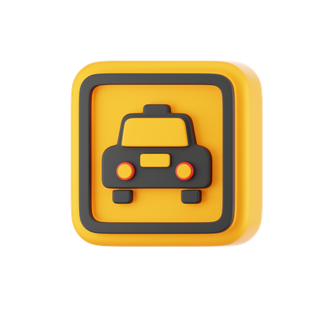 Panneau d'arrêt de taxi  3D Icon