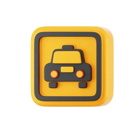 Panneau d'arrêt de taxi  3D Icon