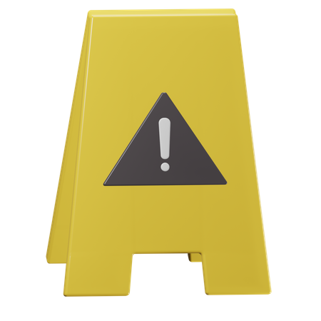 Panneau d'avertissement  3D Illustration