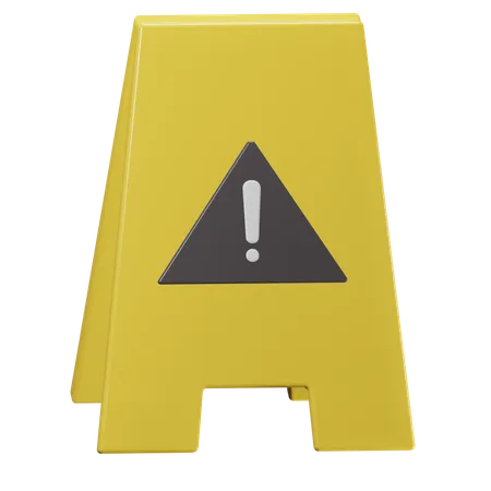 Panneau d'avertissement  3D Illustration