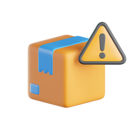 Panneau d'avertissement de boîte  3D Icon