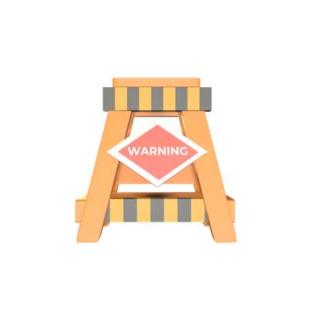 Panneau d'avertissement de sécurité  3D Icon
