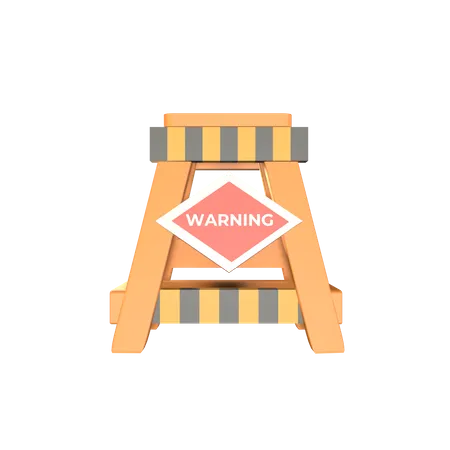 Panneau d'avertissement de sécurité  3D Icon