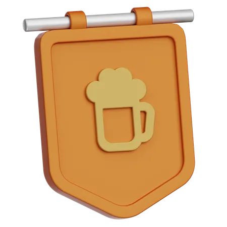 Panneau de magasin de bière  3D Icon