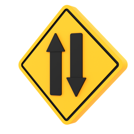 Panneau de signalisation bidirectionnel  3D Icon