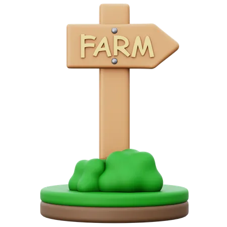 Panneau de ferme  3D Icon