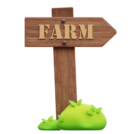 Panneau de ferme  3D Icon