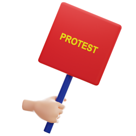 Signe de protestation  3D Icon