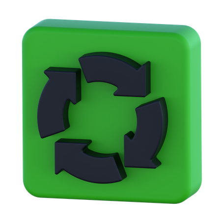 Panneau de recyclage  3D Icon