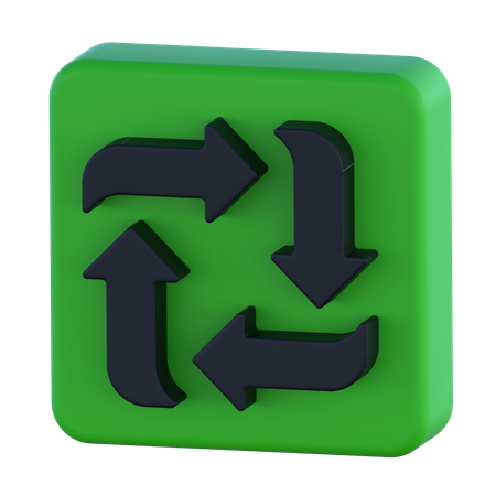 Panneau de recyclage  3D Icon
