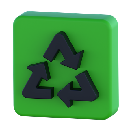 Panneau de recyclage  3D Icon